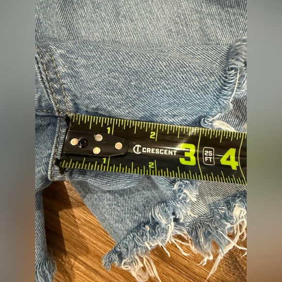 Levi Denim Overalls with Frayed Hem - Picture 7 of 10